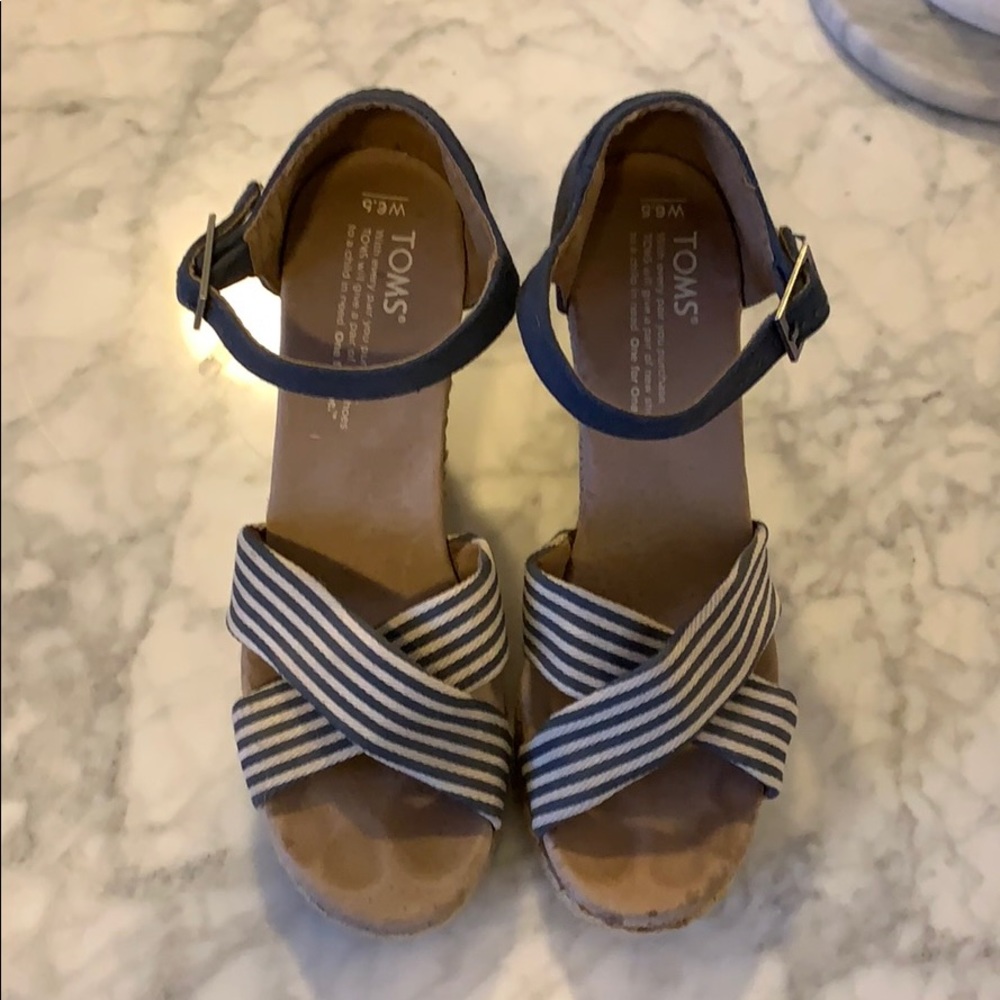 Toms Wedge Sandals - Picture 1 of 4